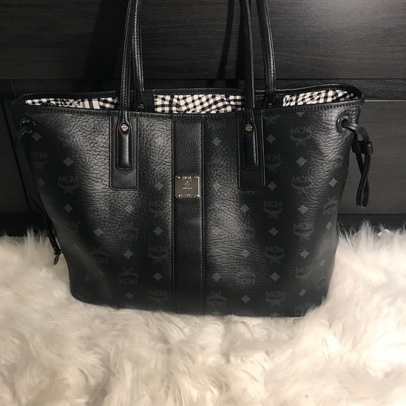 mcm black handbag